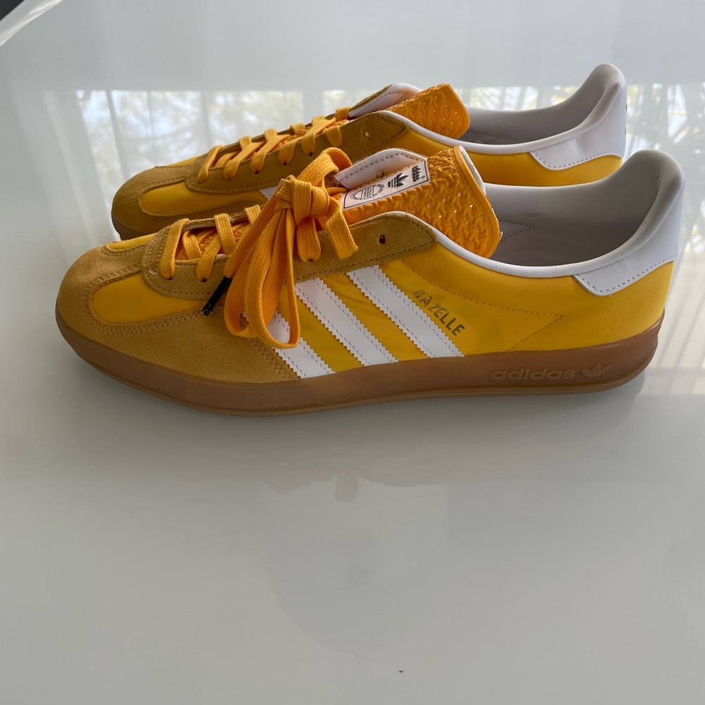 Adidas Gazelle Indoor Yellow US12 IE6606 - Picture 4 of 4